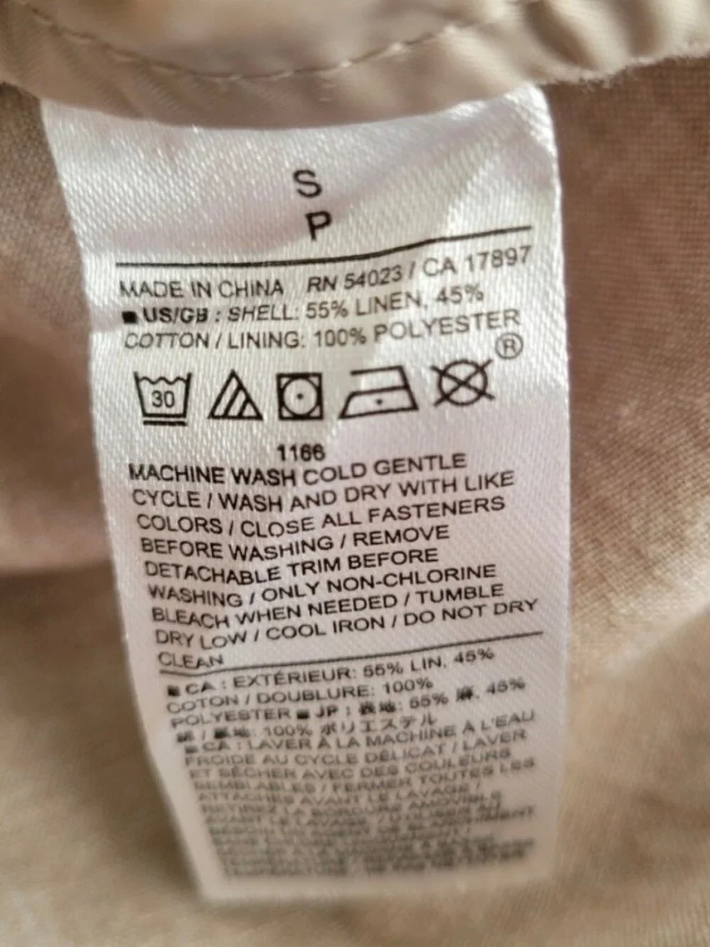 Banana Republic Mens Linen Blend Bomber Jacket Tan Light Grey Full Zip Small